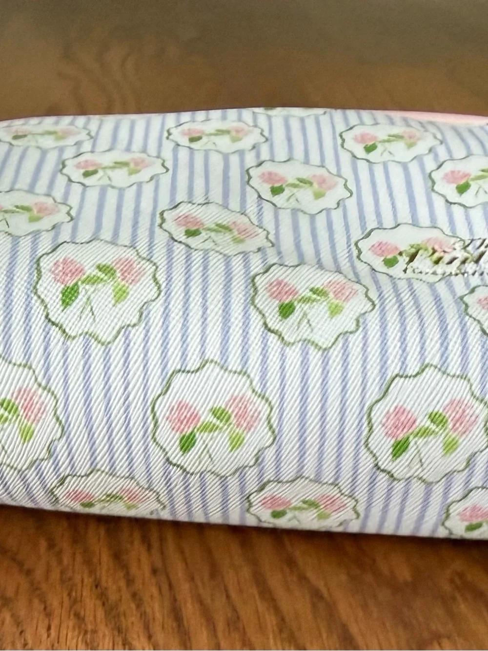 The Vintage Cosmetic Company Floral Makeup Bag Travel Toiletry Case Pink Blue
